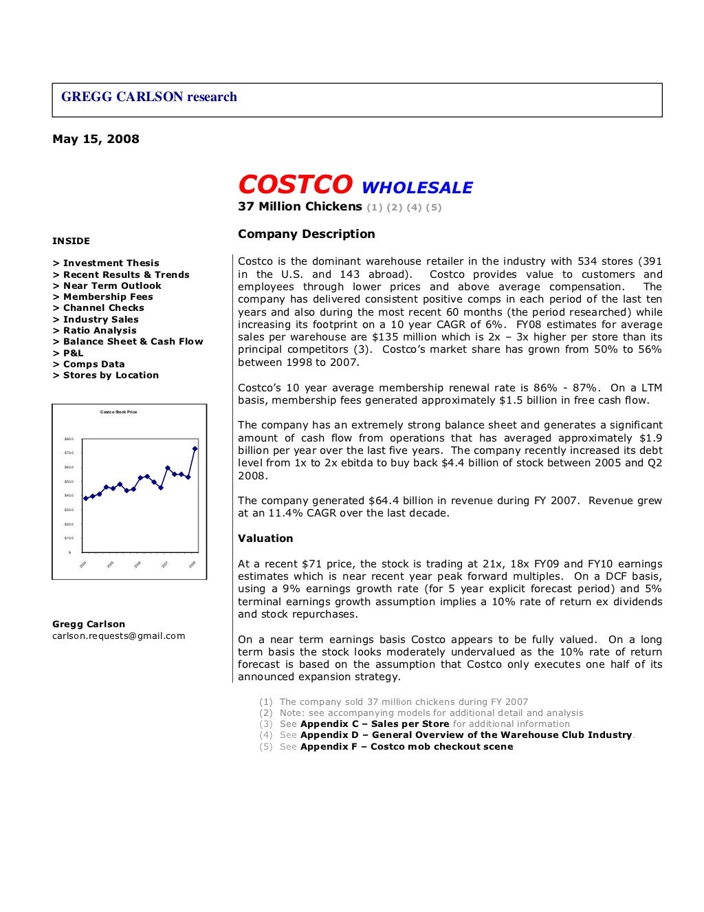 Costco financial analysis may 2008 slideshare