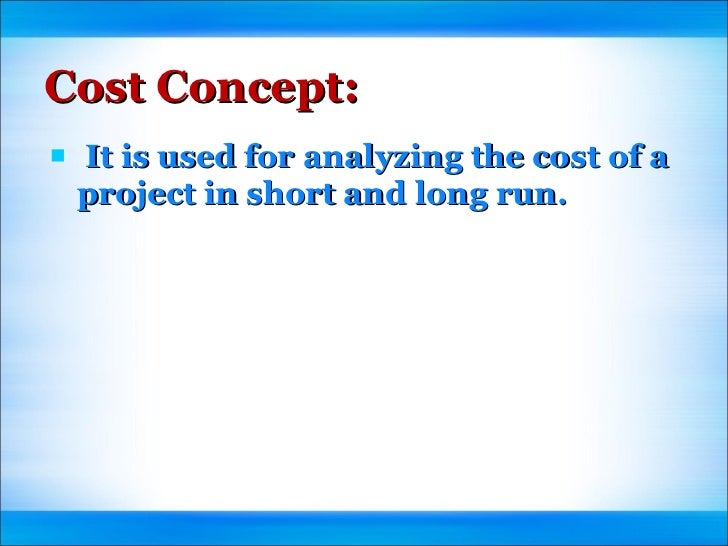 Cost Concepts