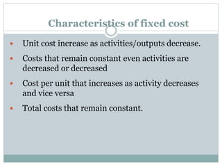 Costconcepts costclassificationandestimation | PPT