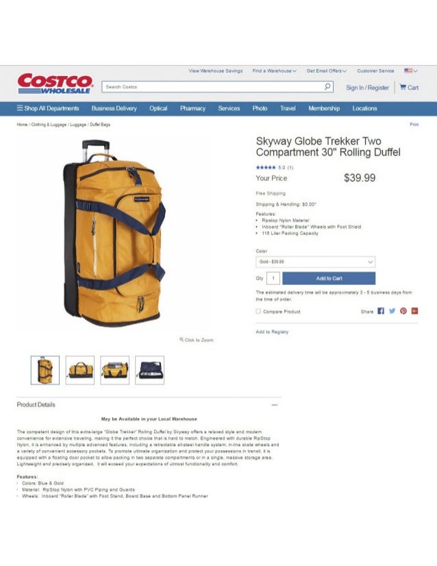 duffel bag with wheels costco