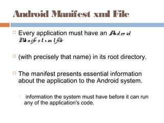 Android Bootcamp Tanzania: android manifest | PPT