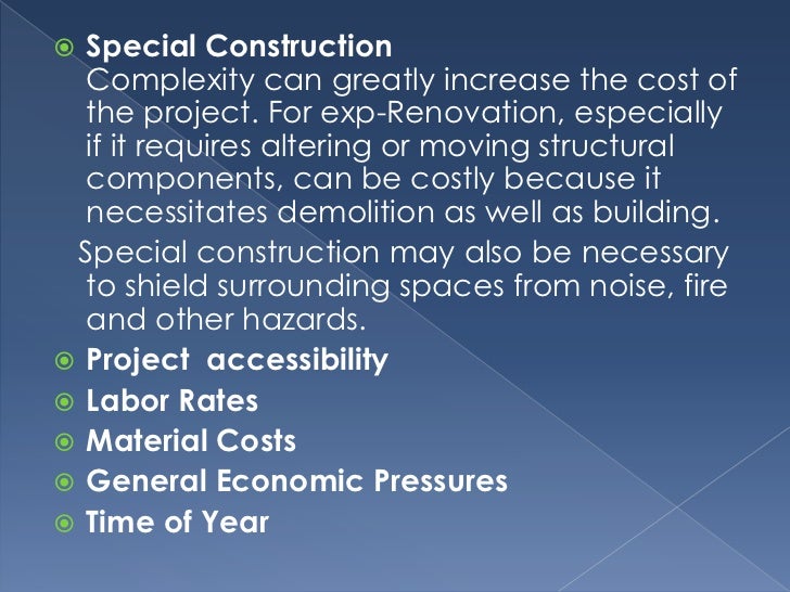 School essay: Phd dissertation factors affecting construction costs