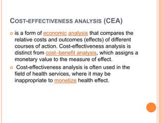 Cost-effectiveness analysis