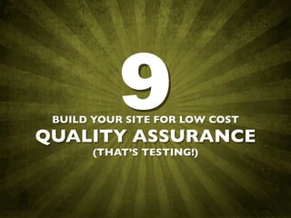 Cost Effective Web Development Techniques