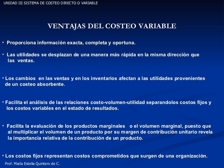 Costeo variable