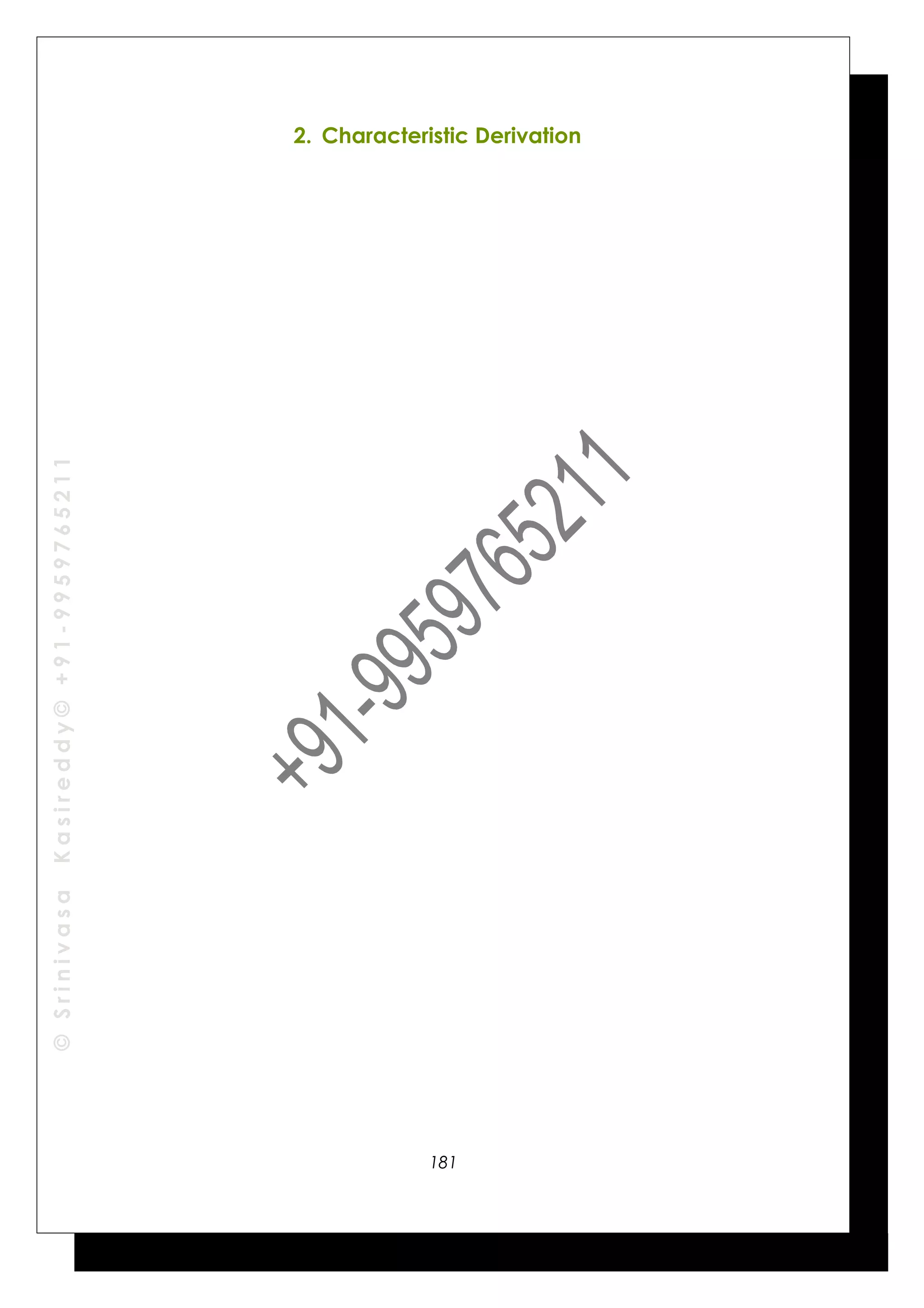 ©SrinivasaKasireddy©+91-9959765211
2. Characteristic Derivation
181
 