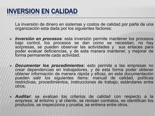 Costos de rediseño por razones de calidad.