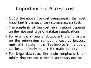 Cost estimation for Query Optimization | PPTX