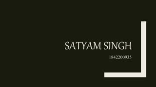 SATYAM SINGH
1842200935
 