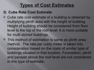 Cost Estimation for civil engineering .pptx