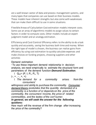 Cost estimation method | PDF