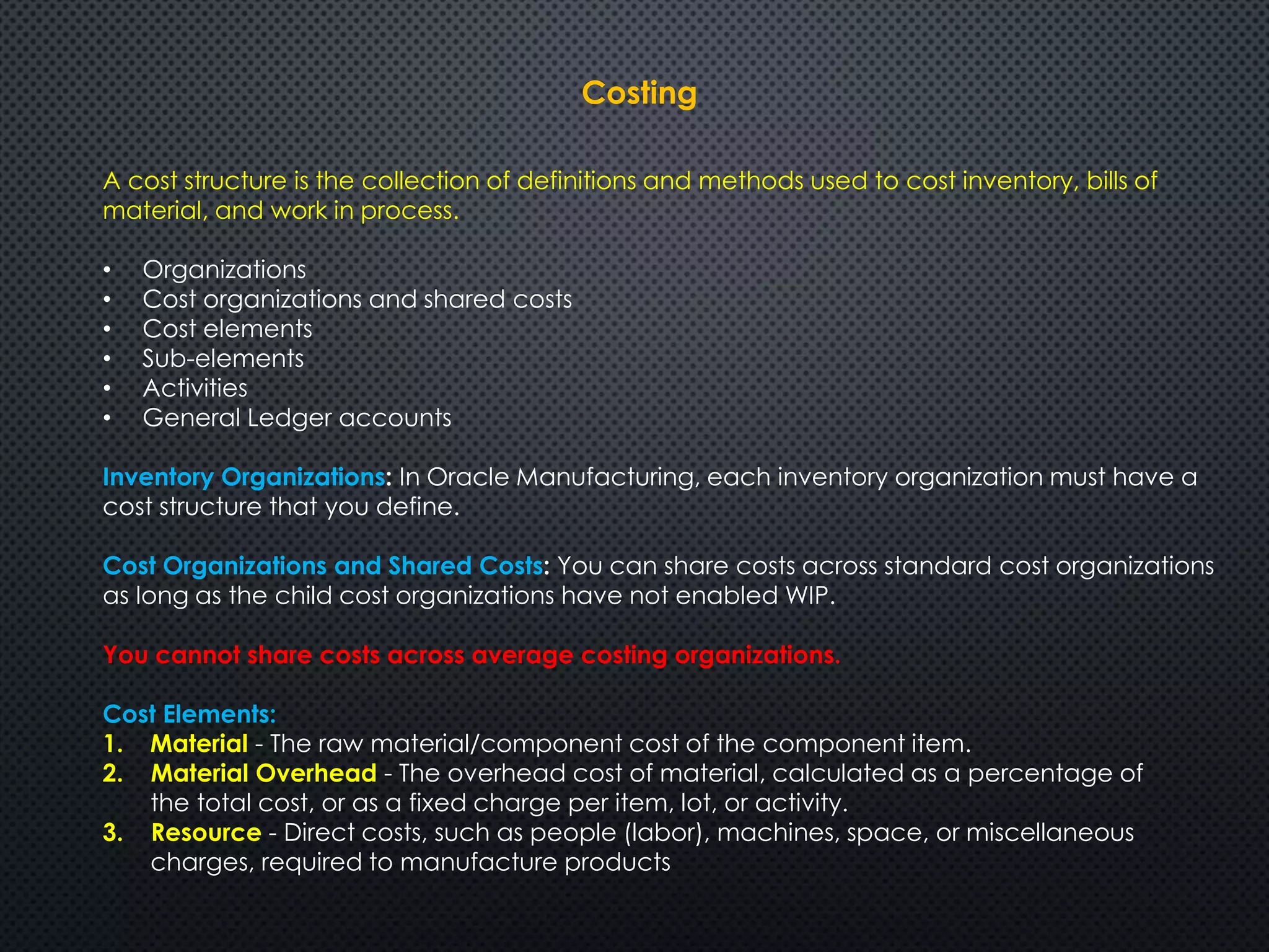 Oracle R12.1.3 Costing Overview | PPTX