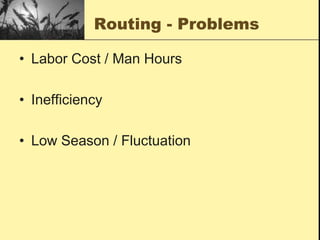 Materials DemandUsing the demand forecast for the materials requirementApplying basic formula for the purchase of materialsPurchase = Closing – Opening + SoldThis purchase forecast is on a weekly basis