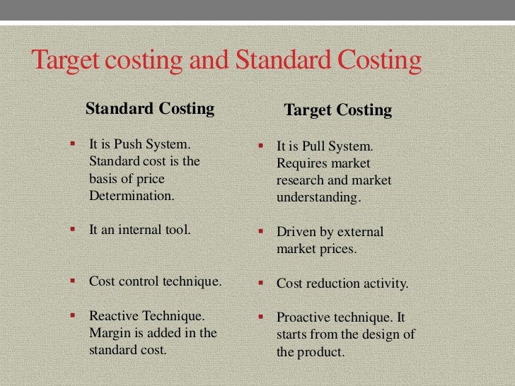Costing techniques