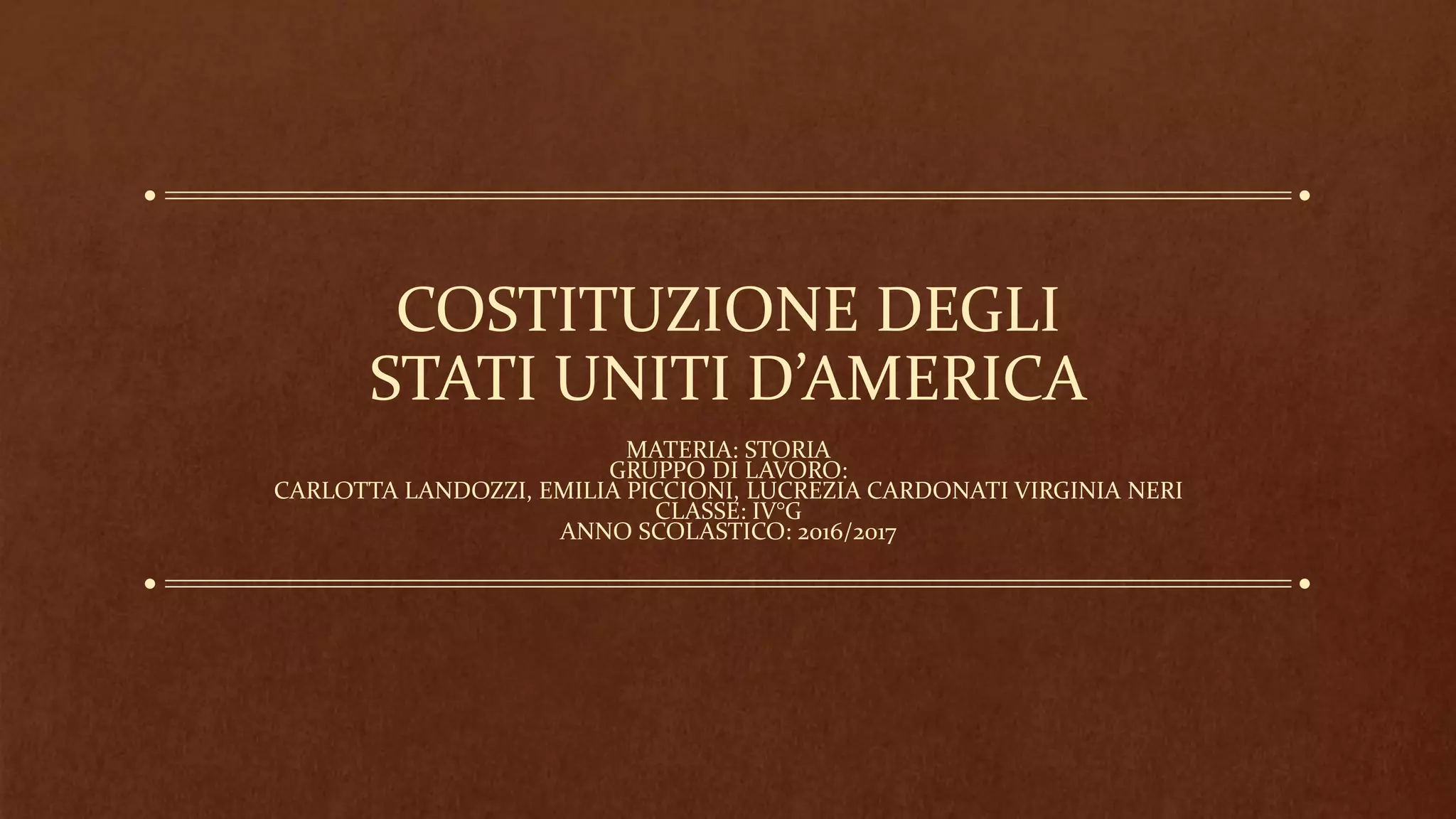 La Costituzione Americana | PPSX, image size:2048x1152