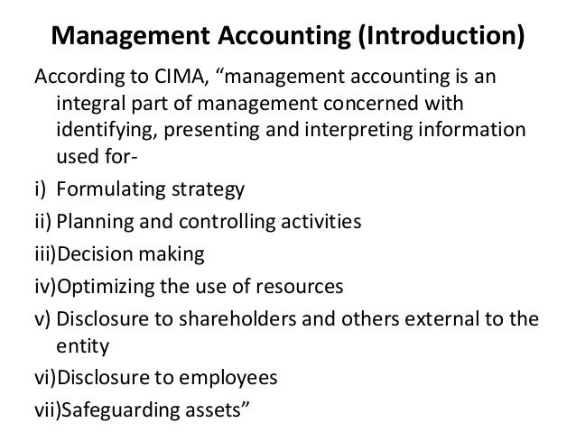 Cost & management accounting