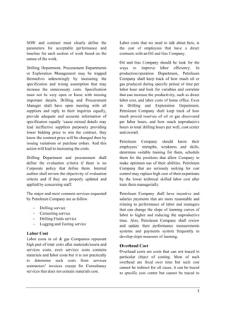 Cost management for petroleum exploration part a | PDF