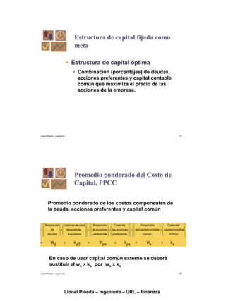 Costo de capital y su estructura | PDF