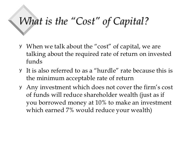 Cost of capital