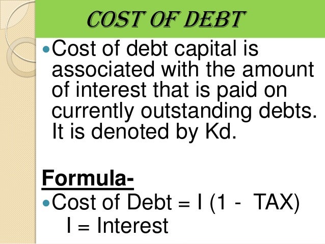 cost of debt formula