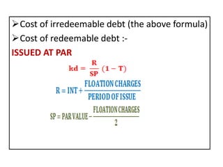 Redeemable Debts Cost of capital | PPTX
