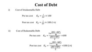 Redeemable Debts Cost of capital | PPT