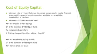 Cost of capital | PPTX