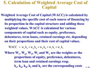 Cost of capital   2