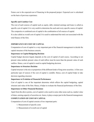 Cost of capital | PDF