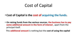 Cost of Capital
 