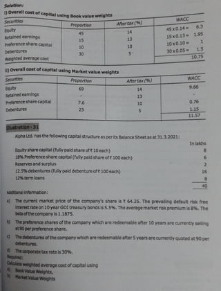 cost of capital questions financial management | PDF