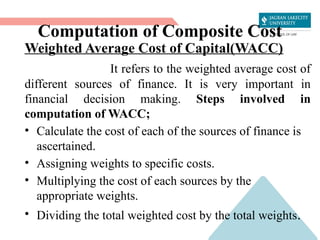cost of capital in Financial Management. | PPTX