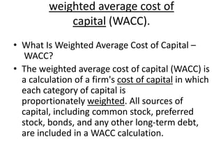 Cost of capital ,discounted rate of return | PPT