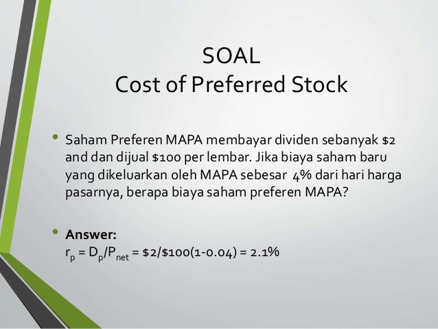 Cost Of Capital From Our Perspective