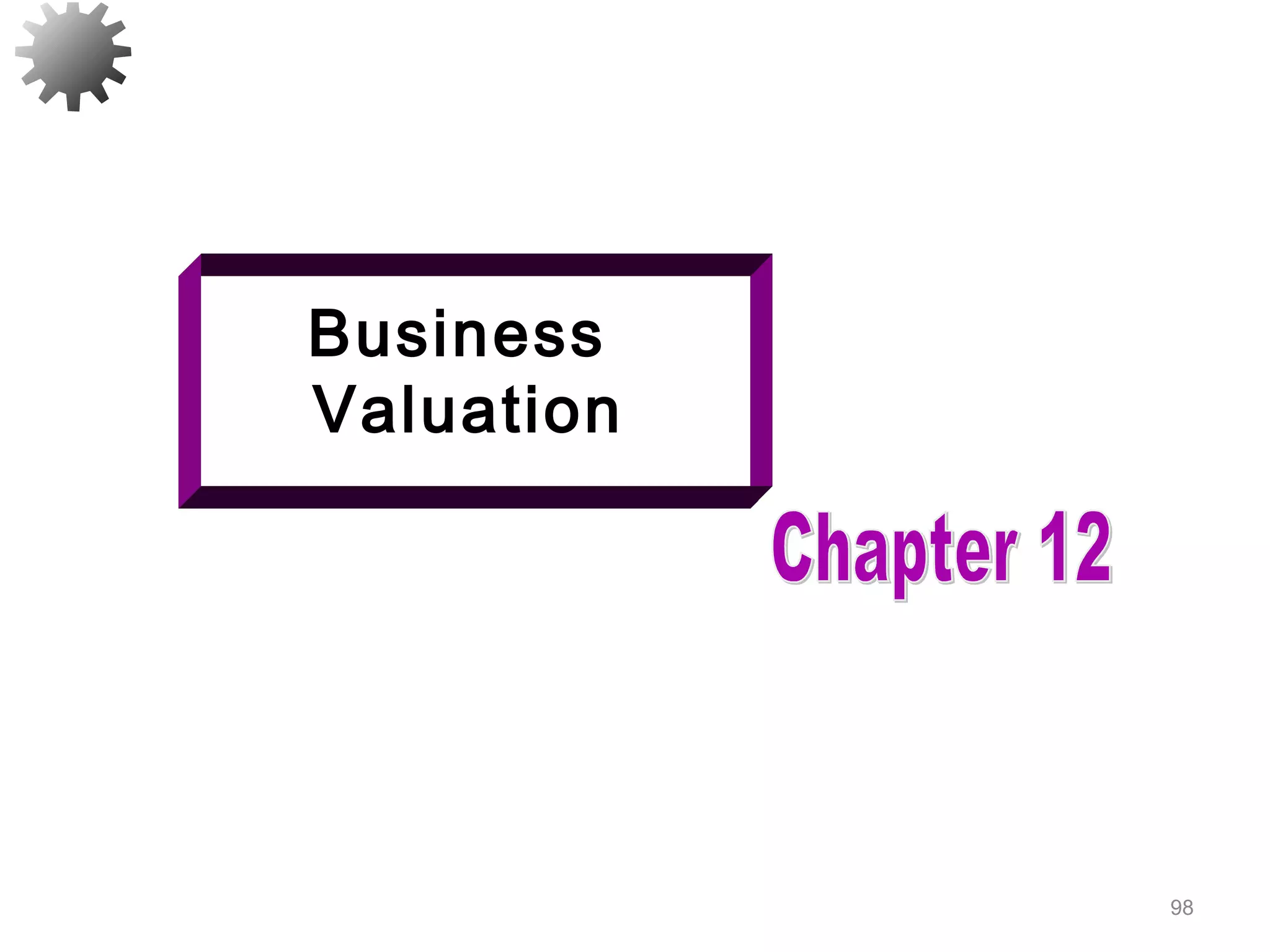 98
Business
Valuation
 
