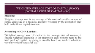 Weighted Average Cost of Capital | PPTX