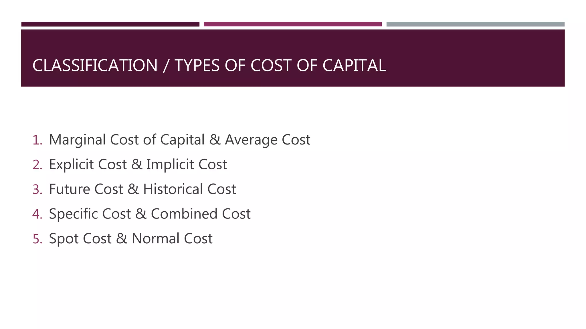 Cost of Capital Theory PPT