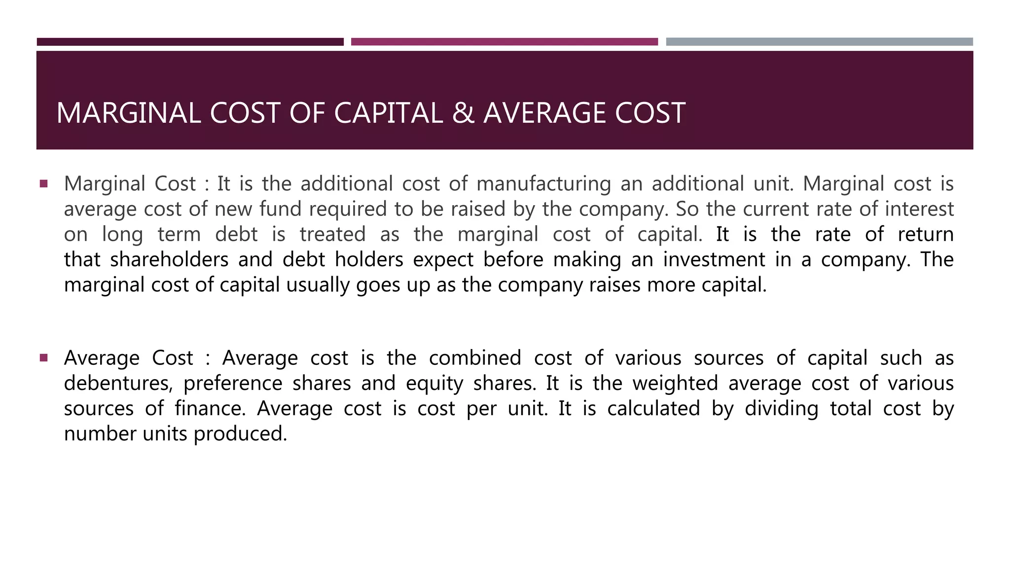 Cost of Capital Theory PPT