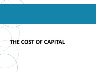 THE COST OF CAPITAL
 