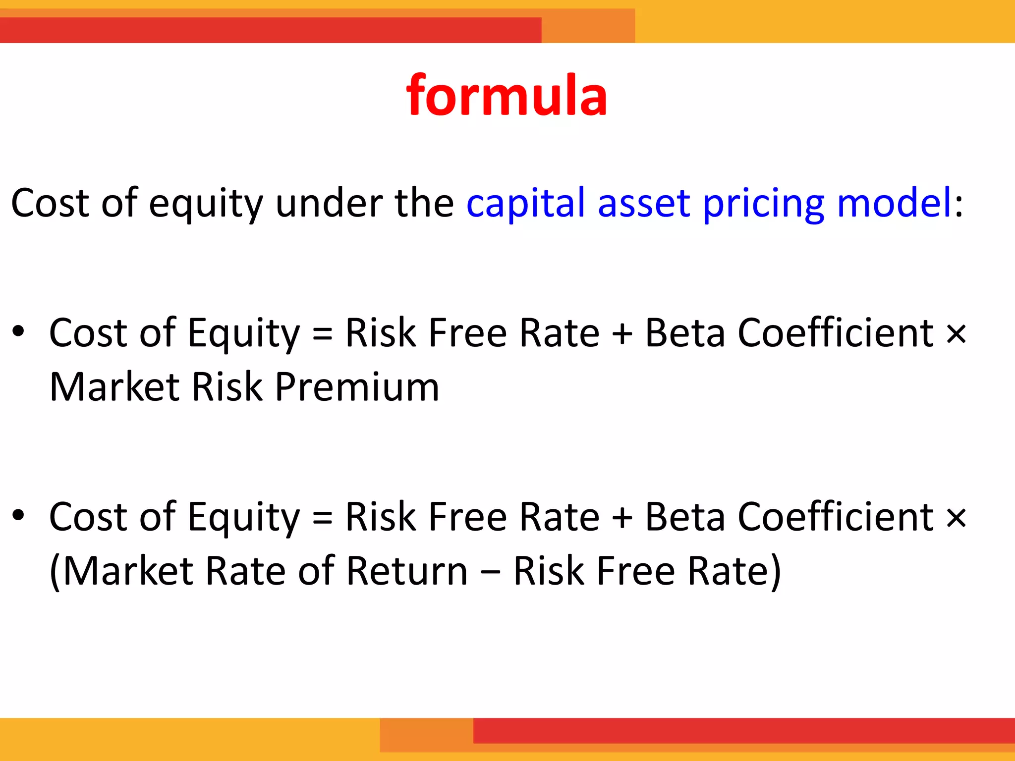 Cost of equity | PPTX