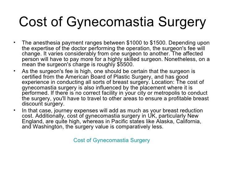 Cost of Surgery