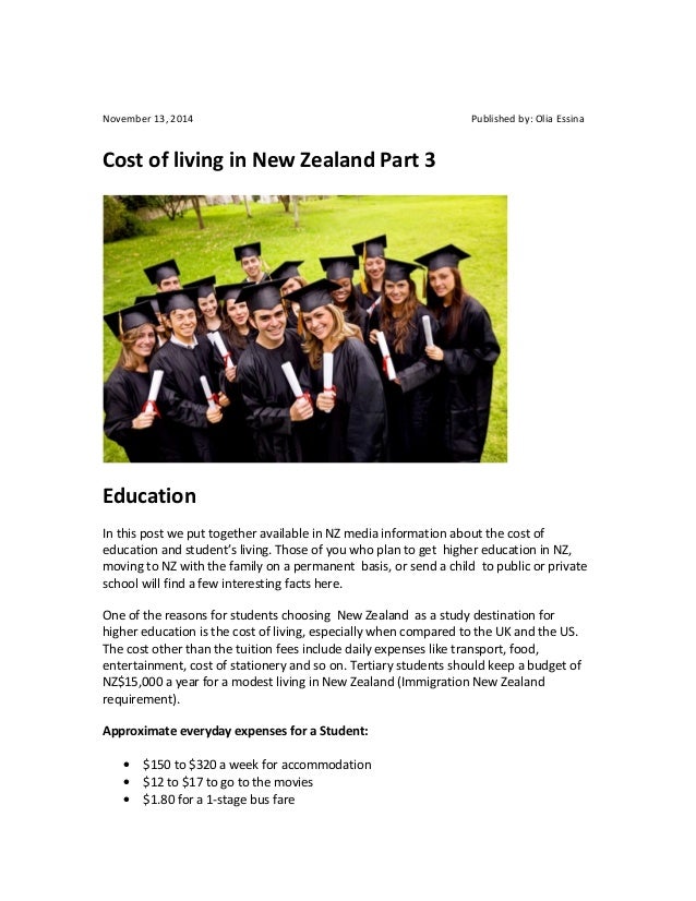 Cost of living in New Zealand 3