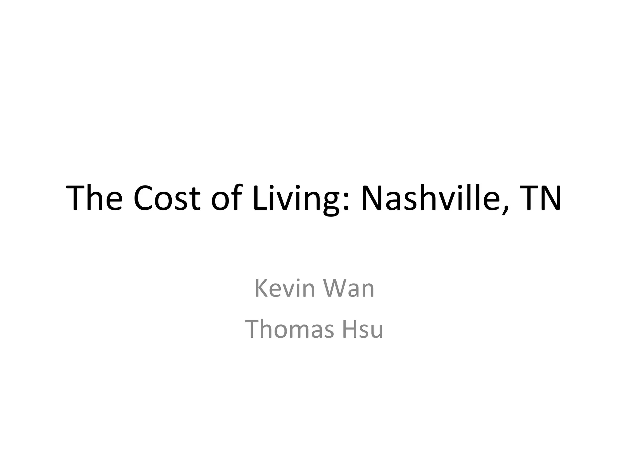 Cost of living nashville tn ppt PPT