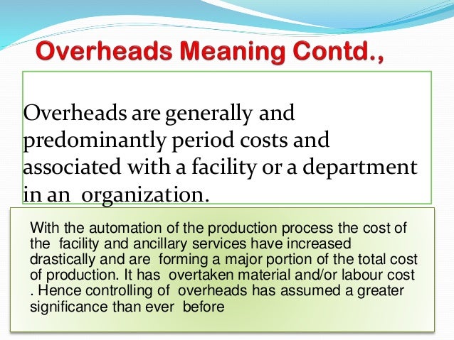 overhead cost examples overhead cost examples