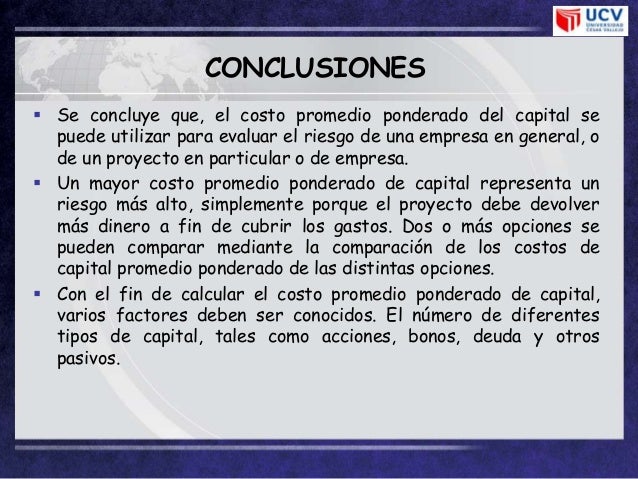 Costo promedio ponderado de capital