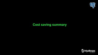 Cost saving summary
 