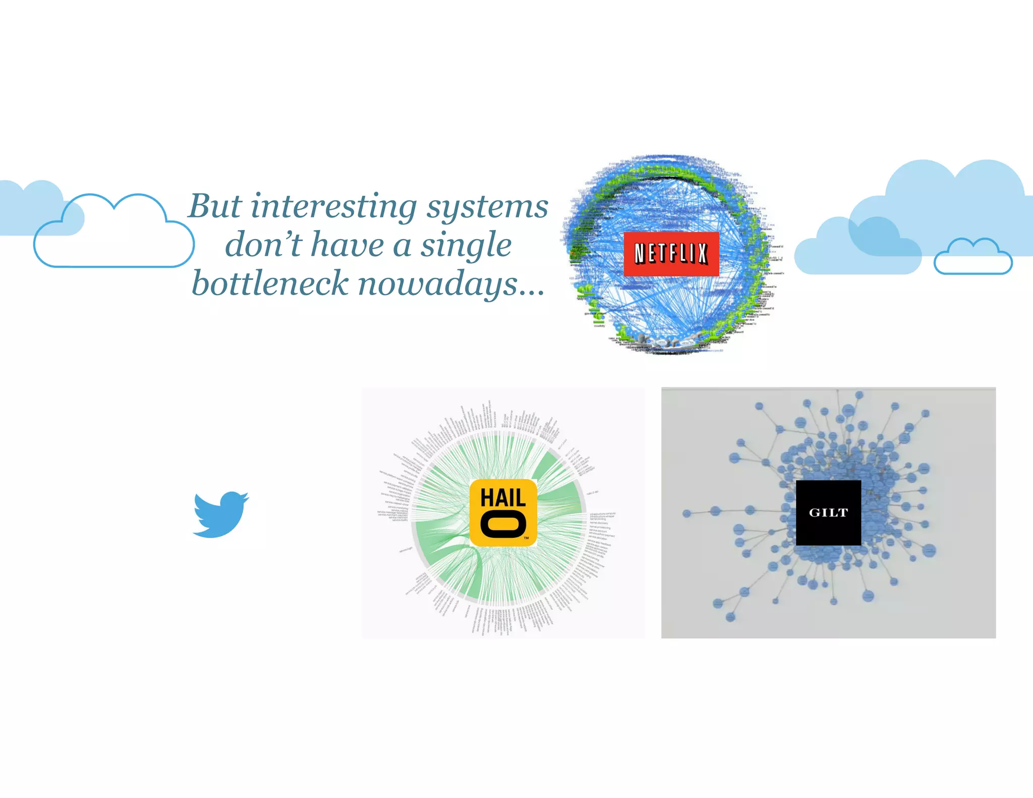 But interesting systems 
don’t have a single 
bottleneck nowadays… 
 