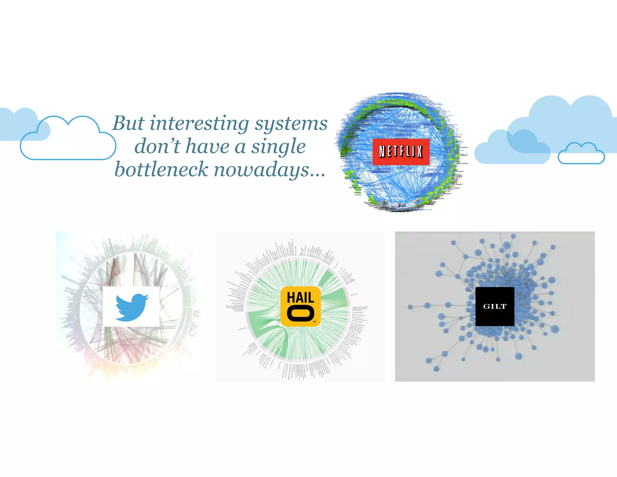 But interesting systems 
don’t have a single 
bottleneck nowadays… 
 