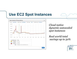 @adrianco 
Use EC2 Spot Instances 
Cloud native 
dynamic autoscaled 
spot instances 
! 
Real world total 
savings up to 50% 
 