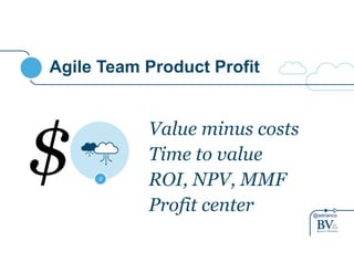 @adrianco 
Agile Team Product Profit 
Value minus costs 
Time to value 
ROI, NPV, MMF 
Profit center 
2 $ 
 